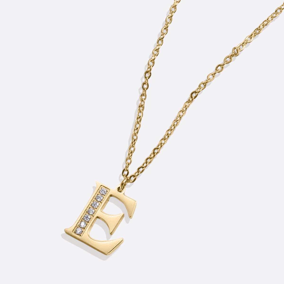 Collier satellite avec lettres en cristal