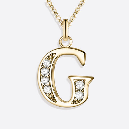 Collier satellite avec lettres en cristal
