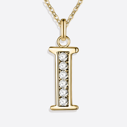 Collier satellite avec lettres en cristal