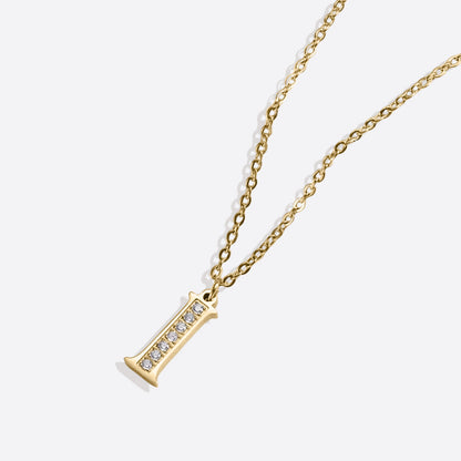 Collier satellite avec lettres en cristal