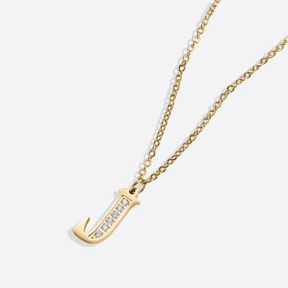 Collier satellite avec lettres en cristal