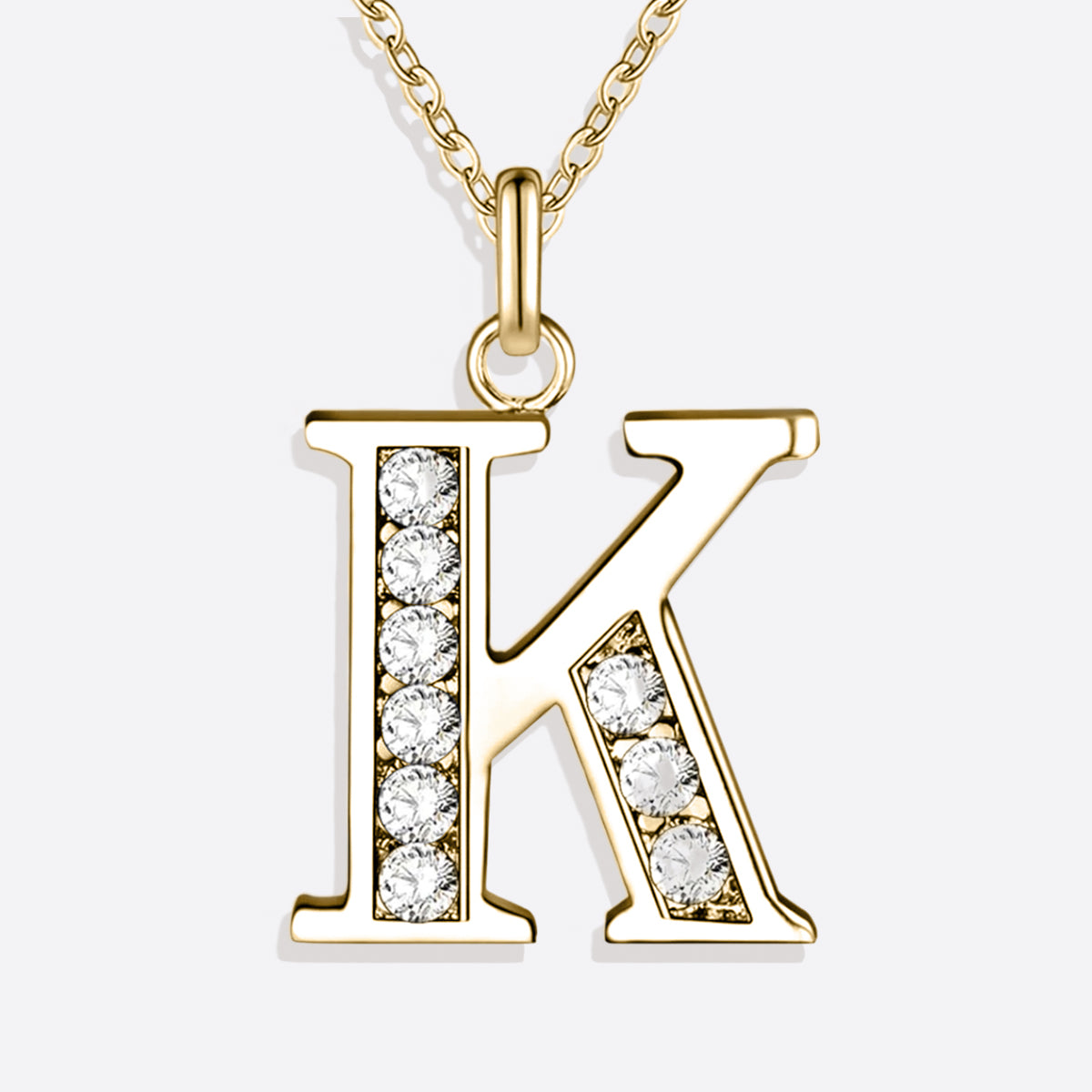 Collier satellite avec lettres en cristal