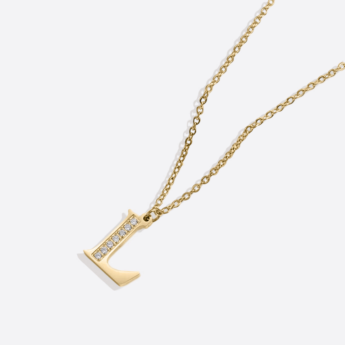 Collier satellite avec lettres en cristal