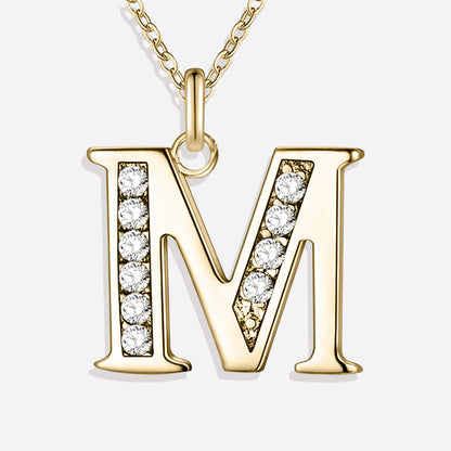 Collier satellite avec lettres en cristal