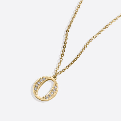 Collier satellite avec lettres en cristal