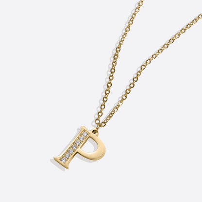 Collier satellite avec lettres en cristal