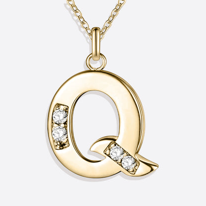 Collier satellite avec lettres en cristal