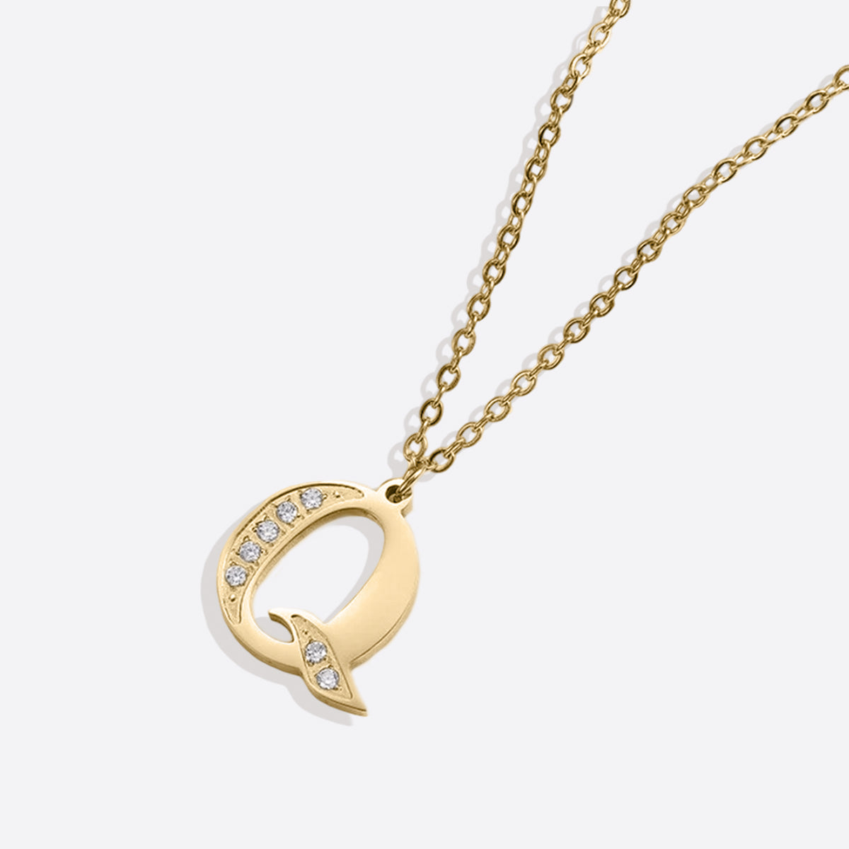Collier satellite avec lettres en cristal