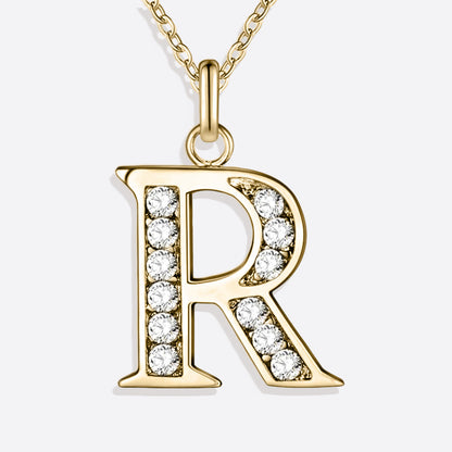 Collier satellite avec lettres en cristal