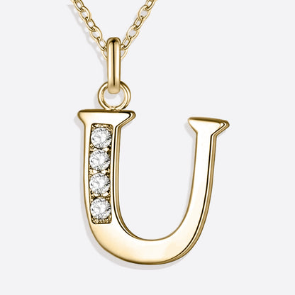 Collier satellite avec lettres en cristal