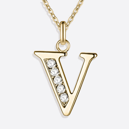 Collier satellite avec lettres en cristal