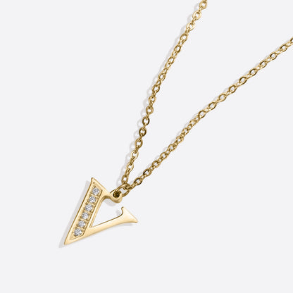 Collier satellite avec lettres en cristal
