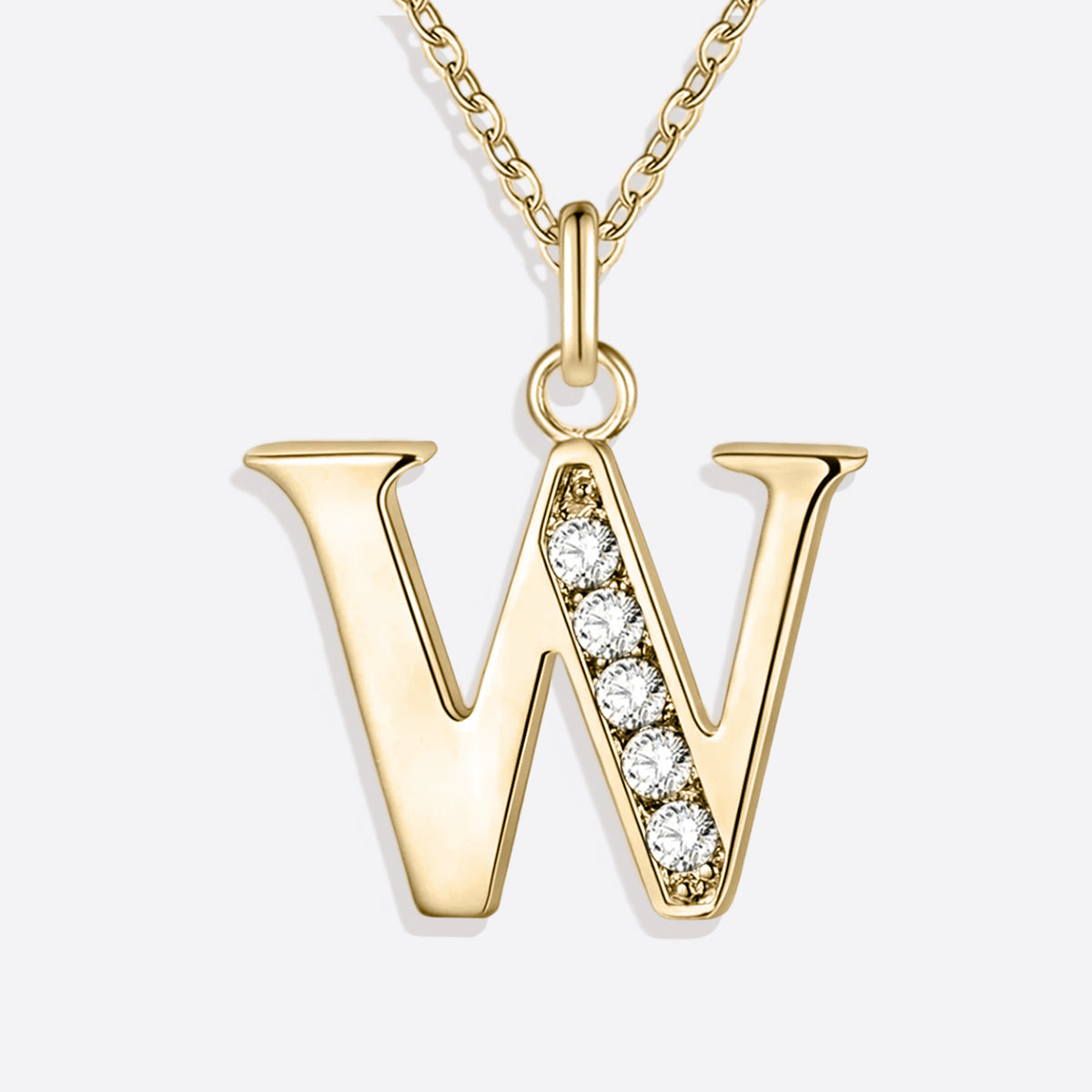 Collier satellite avec lettres en cristal