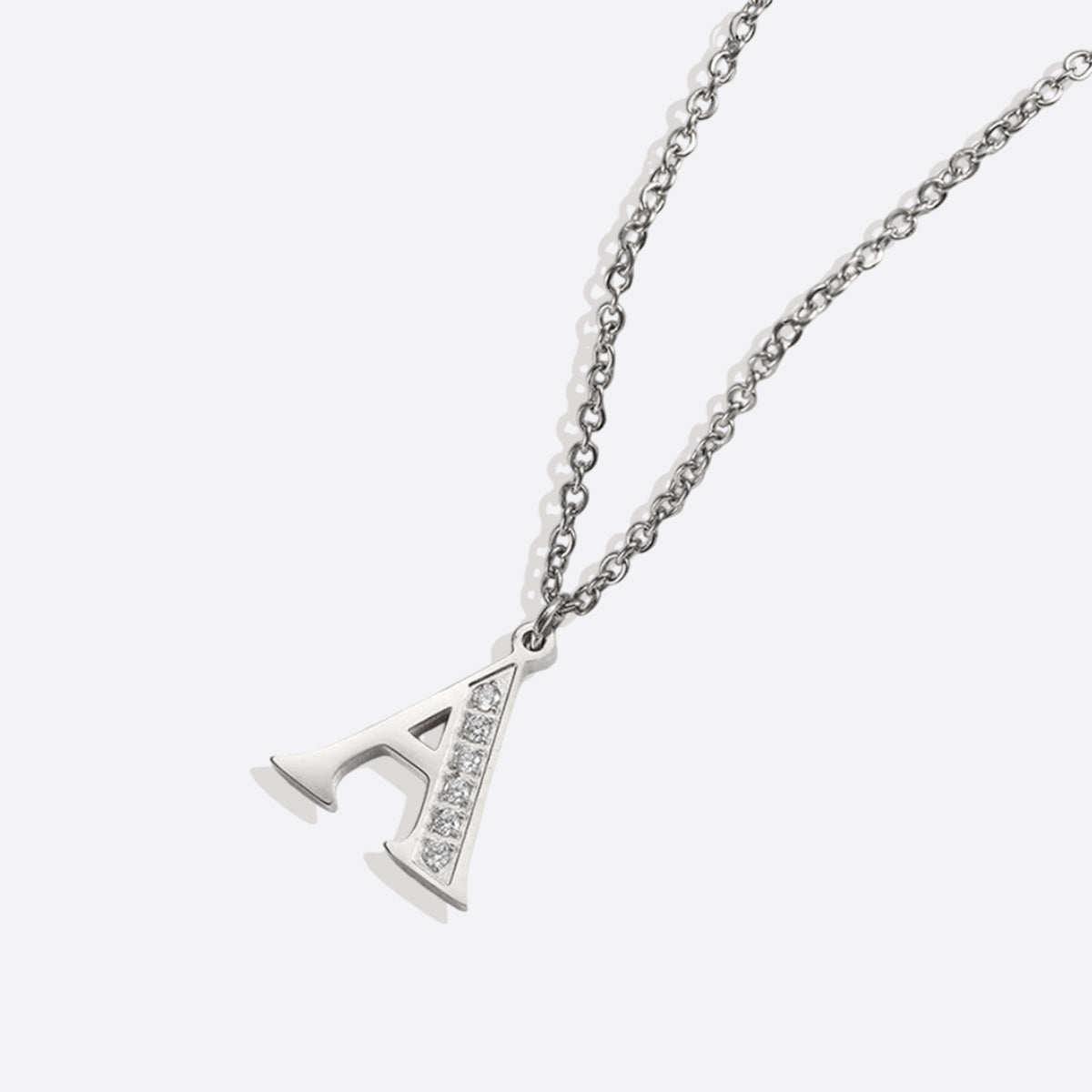 Collier satellite avec lettres en cristal