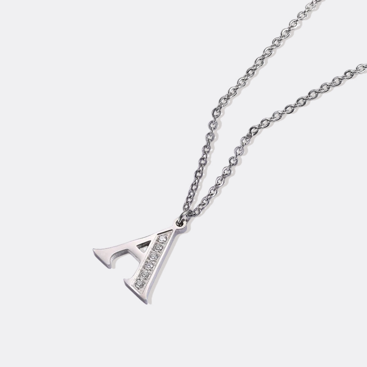Collier satellite avec lettres en cristal