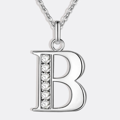 Collier satellite avec lettres en cristal