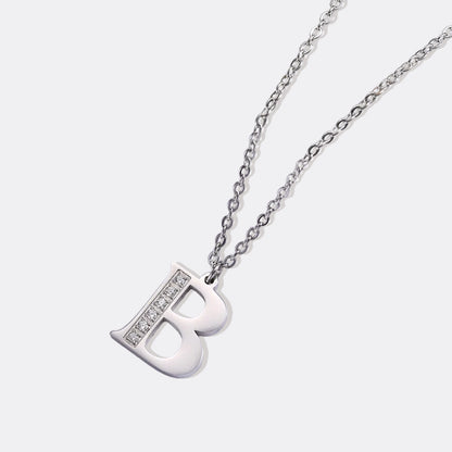 Collier satellite avec lettres en cristal
