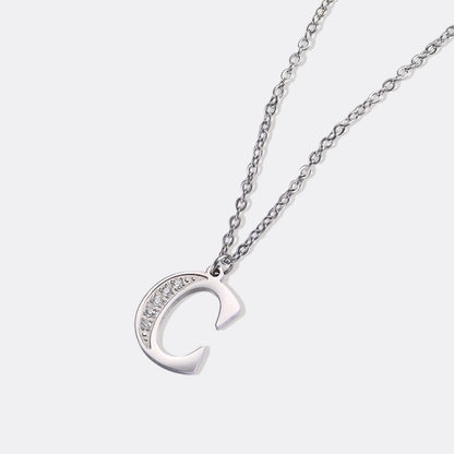 Collier satellite avec lettres en cristal