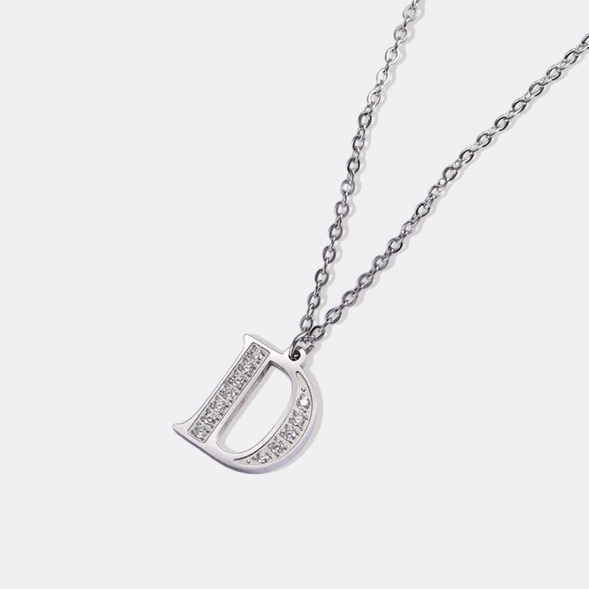 Collier satellite avec lettres en cristal
