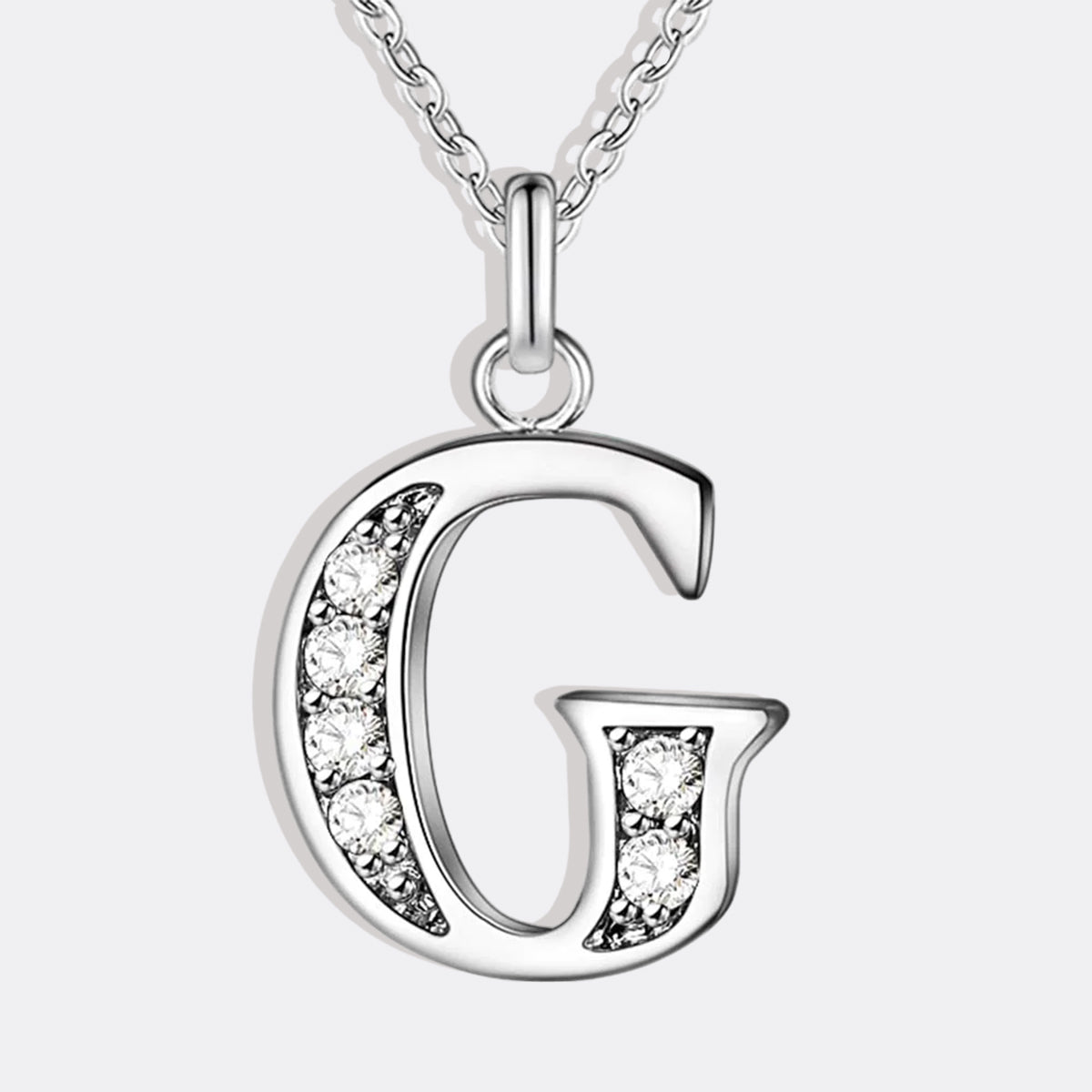 Collier satellite avec lettres en cristal