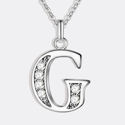 Collier satellite avec lettres en cristal