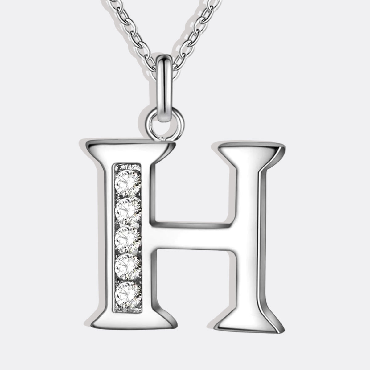 Collier satellite avec lettres en cristal