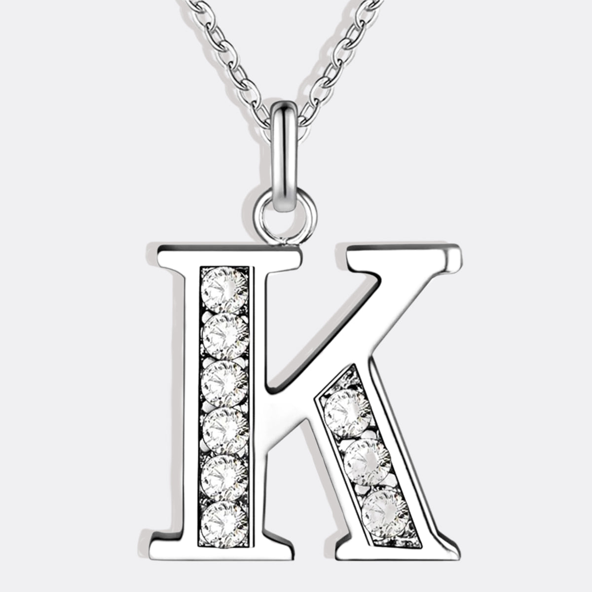 Collier satellite avec lettres en cristal