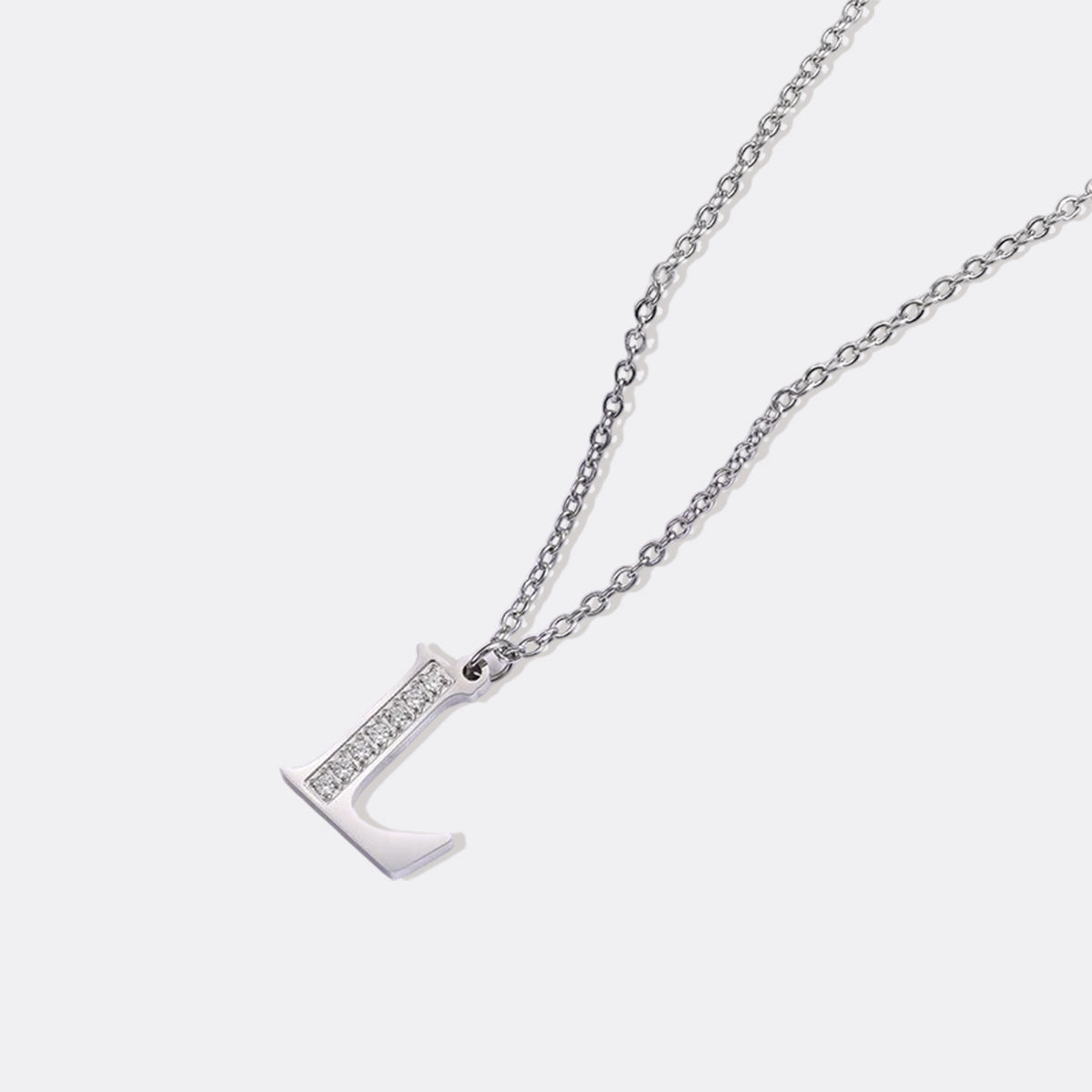 Collier satellite avec lettres en cristal
