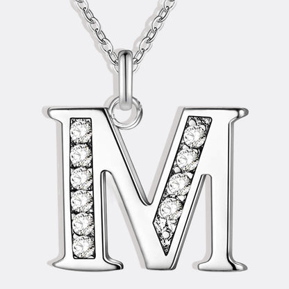 Collier satellite avec lettres en cristal