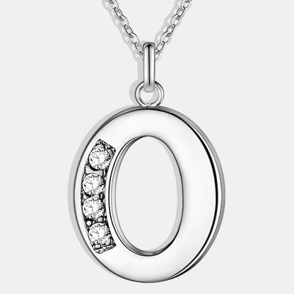 Collier satellite avec lettres en cristal