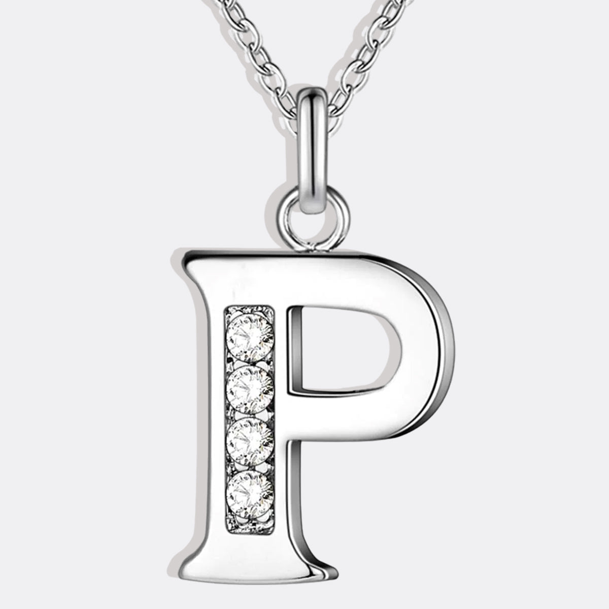 Collier satellite avec lettres en cristal