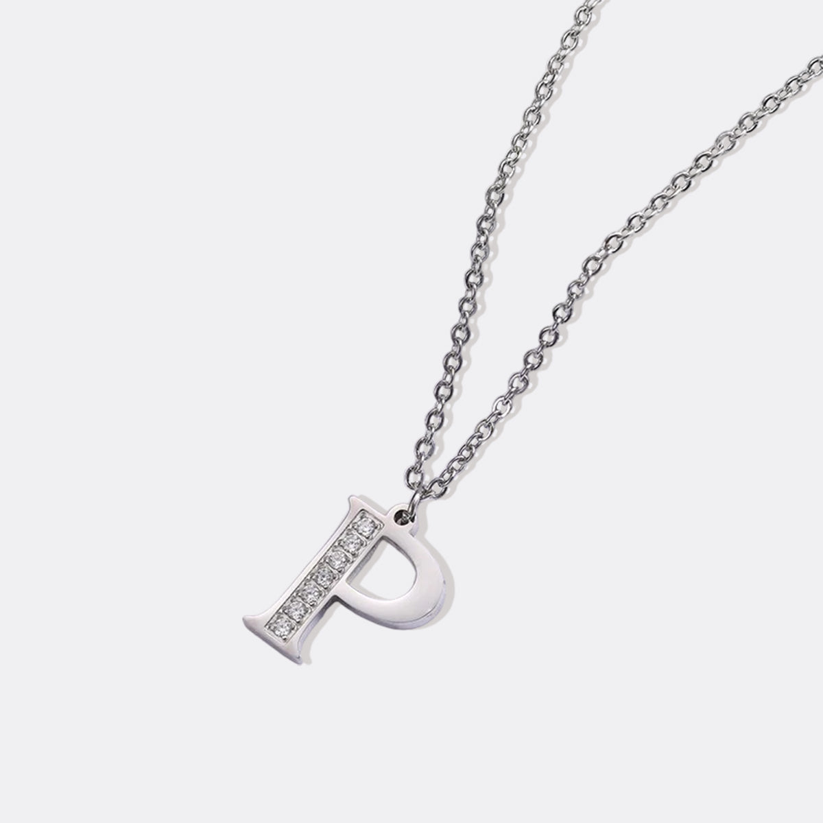 Collier satellite avec lettres en cristal