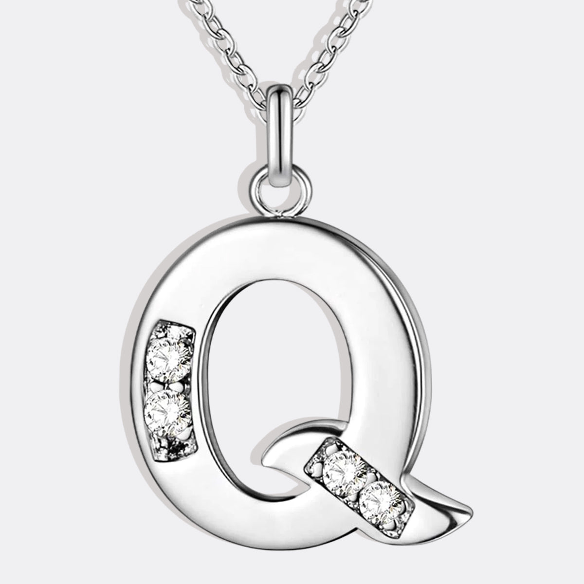 Collier satellite avec lettres en cristal