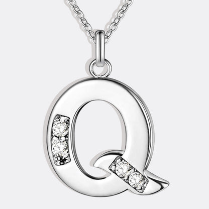 Collier satellite avec lettres en cristal