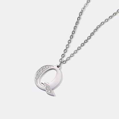 Collier satellite avec lettres en cristal