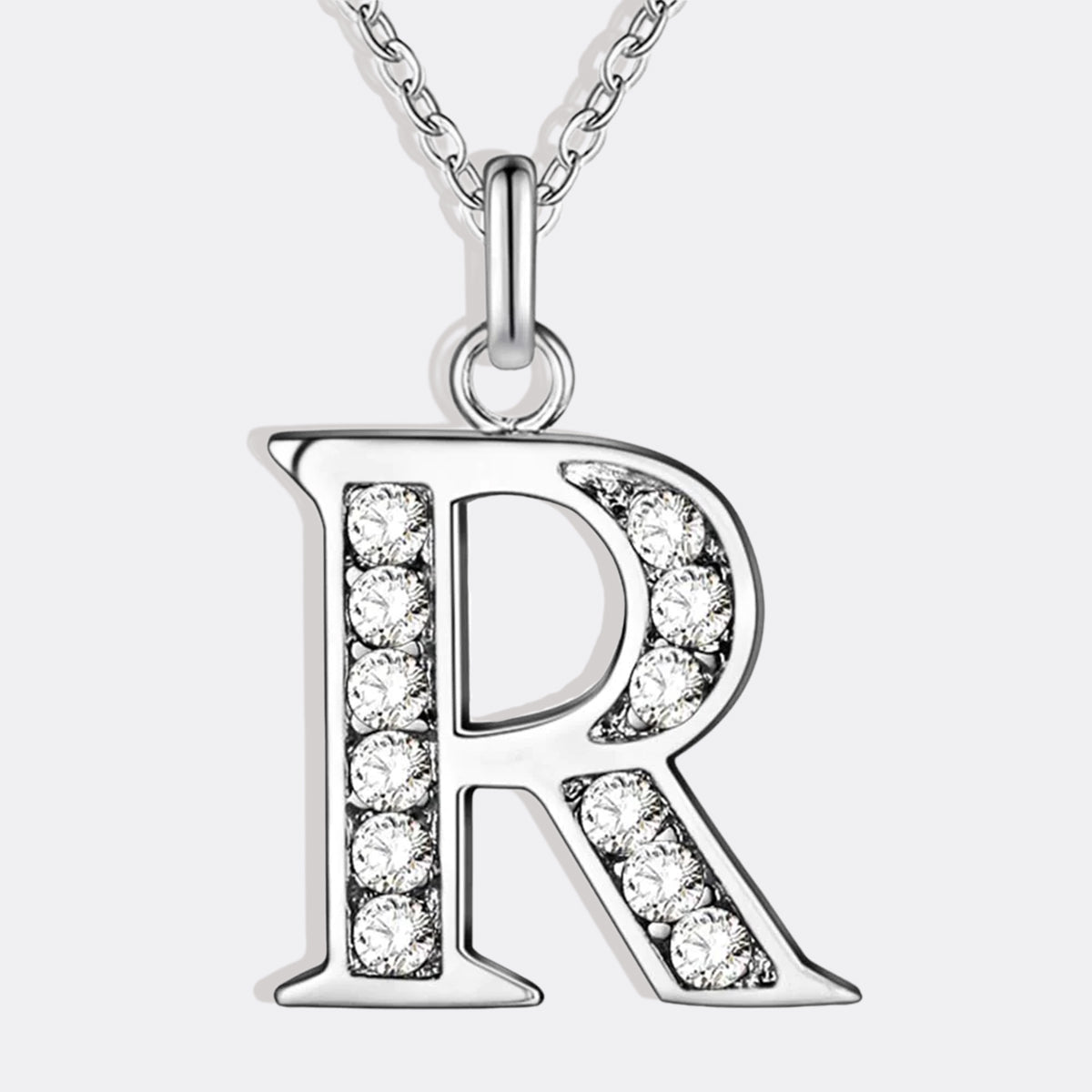 Collier satellite avec lettres en cristal