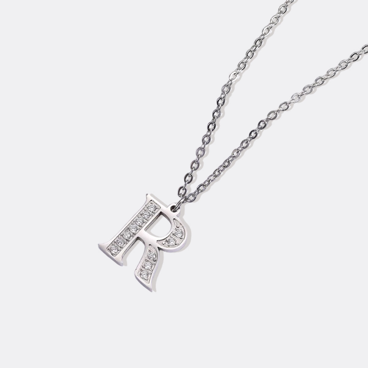 Collier satellite avec lettres en cristal