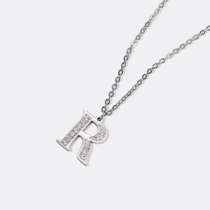 Collier satellite avec lettres en cristal
