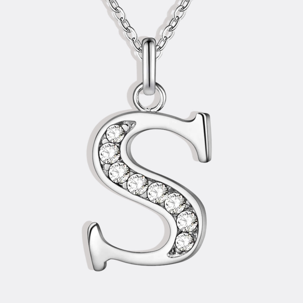 Collier satellite avec lettres en cristal