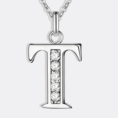 Collier satellite avec lettres en cristal