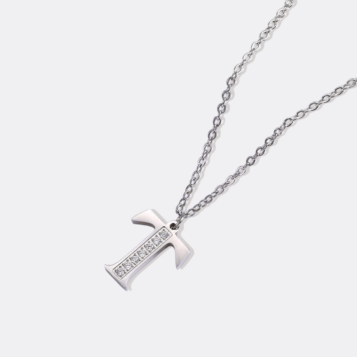 Collier satellite avec lettres en cristal