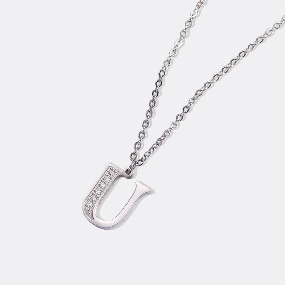 Collier satellite avec lettres en cristal