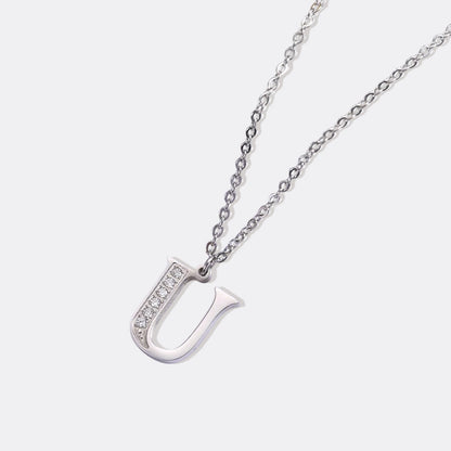 Collier satellite avec lettres en cristal