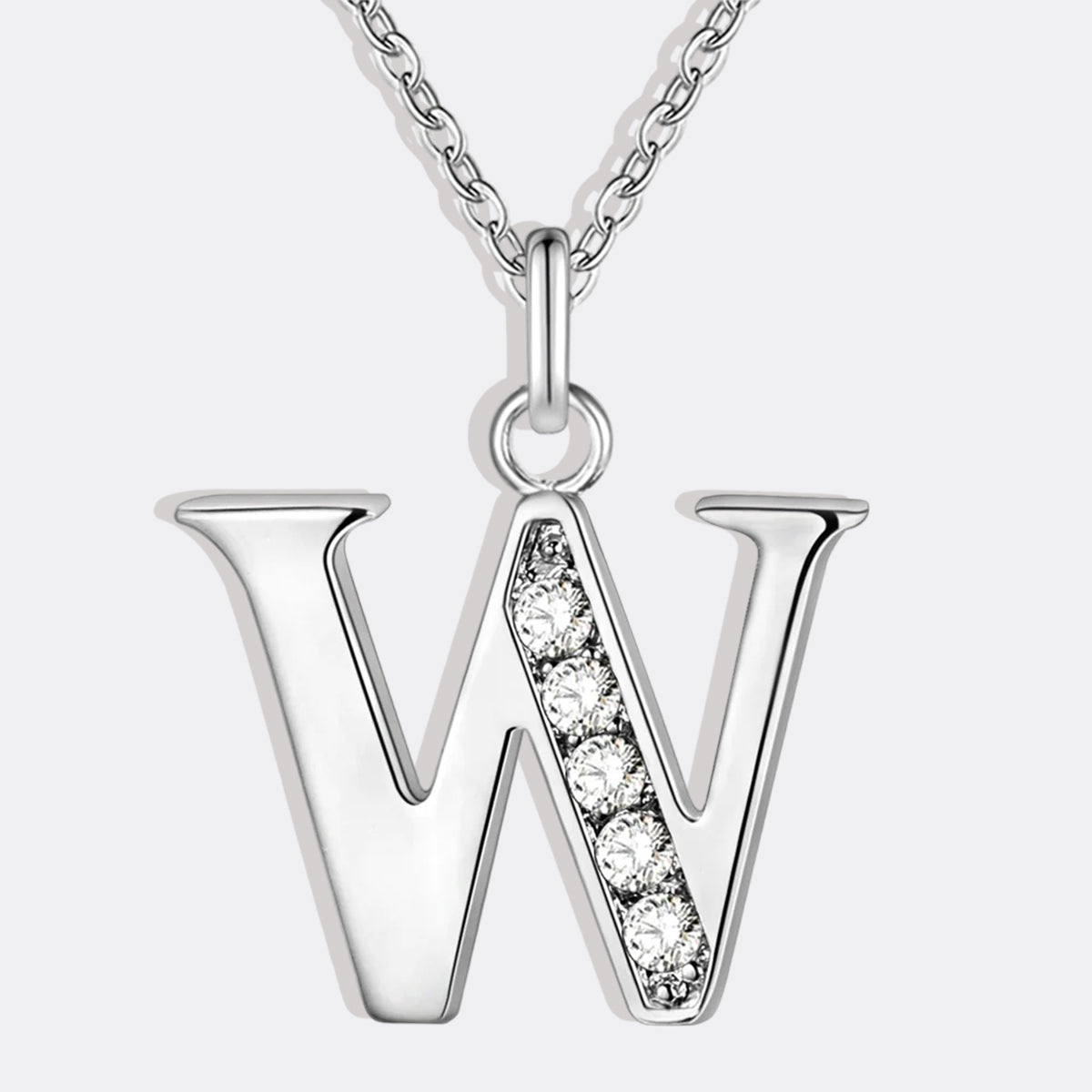 Collier satellite avec lettres en cristal