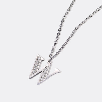 Collier satellite avec lettres en cristal