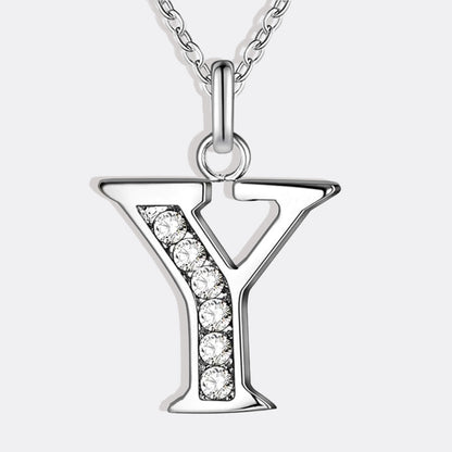 Collier satellite avec lettres en cristal