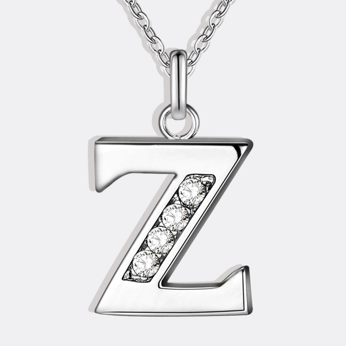 Collier satellite avec lettres en cristal