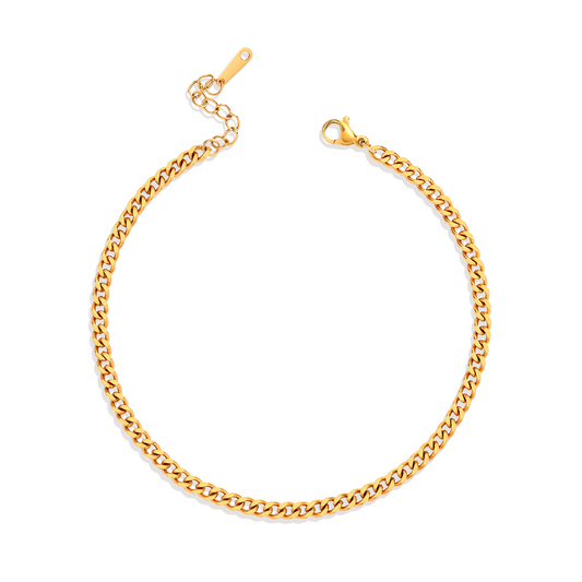 Bracelet de cheville à chaîne gourmette