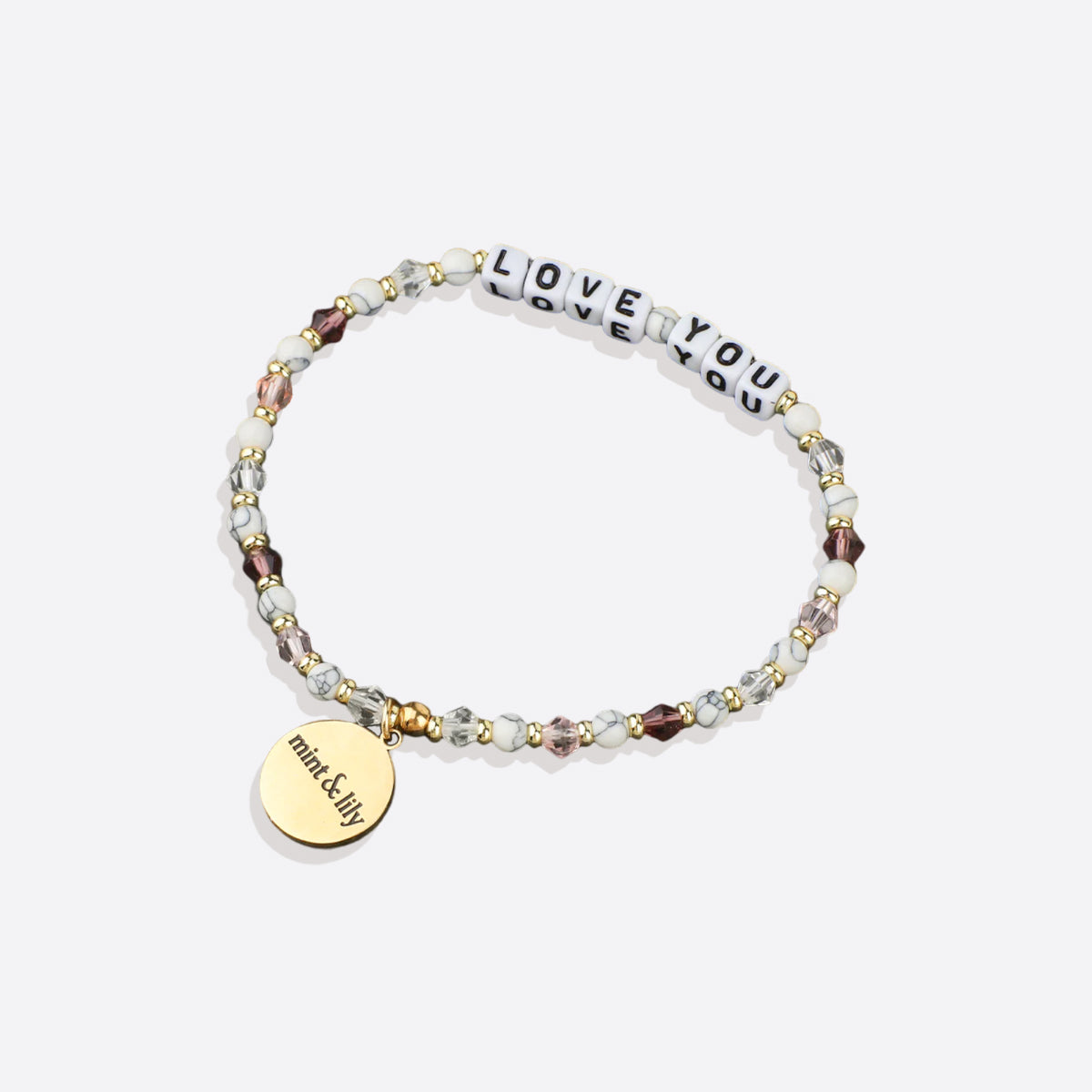 Bracelet d'amitié personnalisé en perles d'améthyste