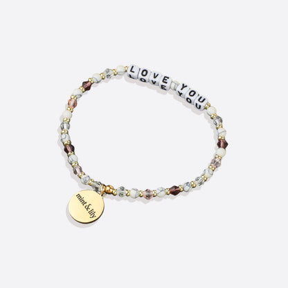Bracelet d'amitié personnalisé en perles d'améthyste